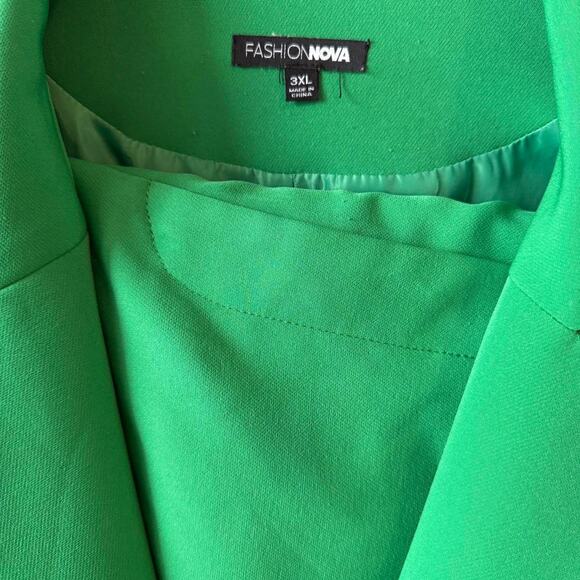 Green plus size blazer and - Picture 4 of 4